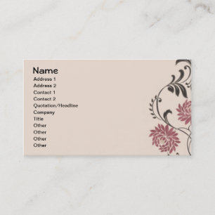 Chrysanthemum Vintage Wallpaper Business Card