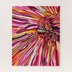 Chrysanthemum watercolor art flower jigsaw puzzle