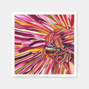 Chrysanthemum watercolor art flower napkin