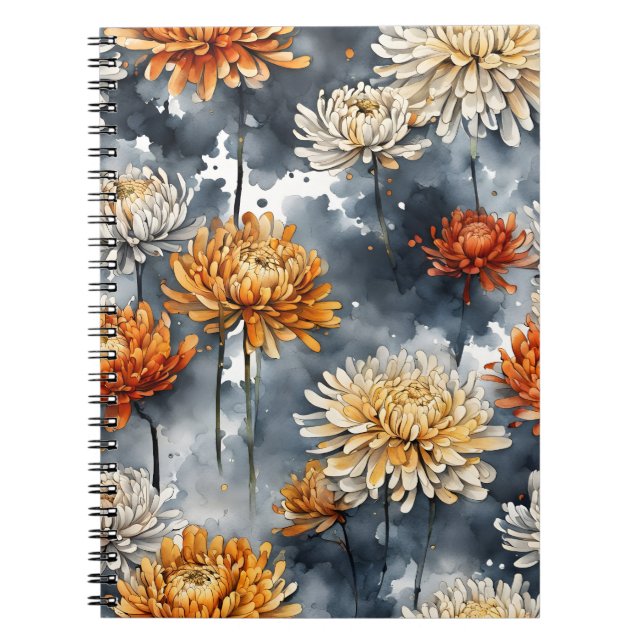 Chrysanthemum - Watercolor flowers Notebook (Front)