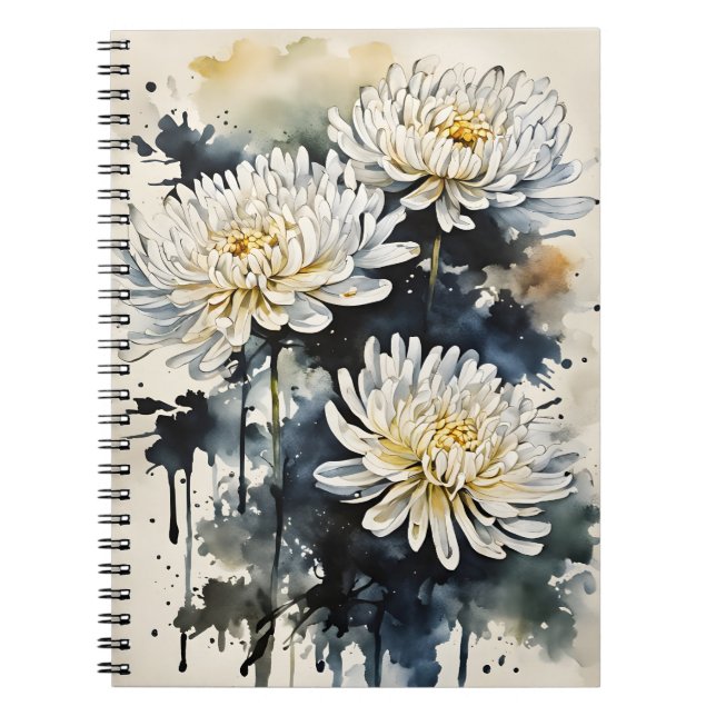 Chrysanthemum - Watercolor flowers Notebook (Front)