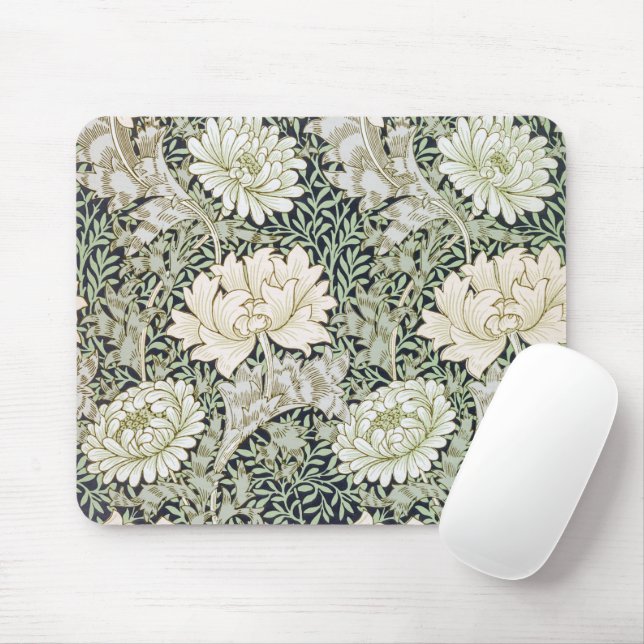 Chrysanthemum, William Morris Mouse Mat (With Mouse)