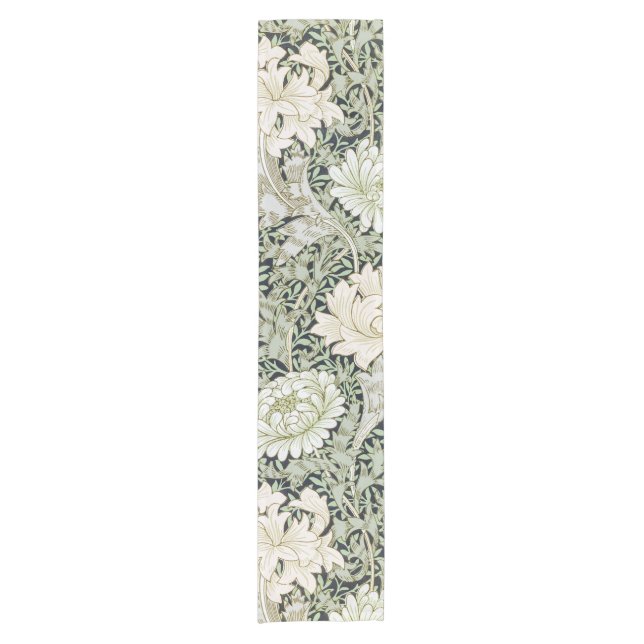 Chrysanthemum, William Morris Short Table Runner (Front)