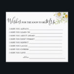 Chrysanthemum Wishes for the Soon to be Mrs card<br><div class="desc">Add your own information and for further customisation,  click the link "click to customise further".
~ Check collection for matching games,  invitation,  signs,  and more ~</div>