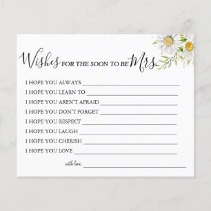 Chrysanthemum Wishes for the Soon to be Mrs card