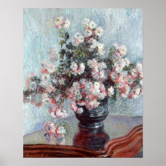 Chrysanthemums (1882) by Claude Monet Poster (Front)