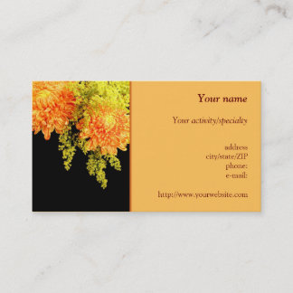 "Chrysanthemums and Goldenrods" business card