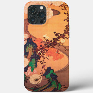 Chrysanthemums by a stream with rocks (1760) iPhone 13 pro max case