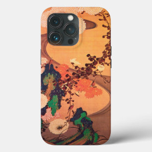 Chrysanthemums by a stream with rocks (1760) iPhone 13 pro case
