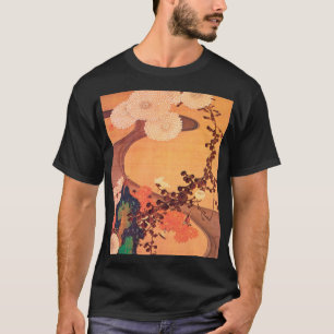 Chrysanthemums by a stream with rocks (1760) T-Shirt