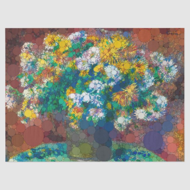 Chrysanthemums by After Pierre-Auguste Renoir Tissue Paper (Front)