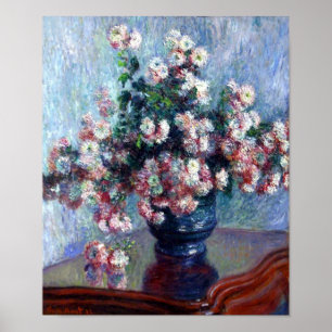 Chrysanthemums by Claude Monet Poster