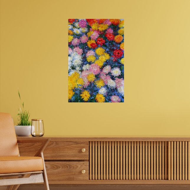 Chrysanthemums by Claude Monet Poster (Living Room 2)