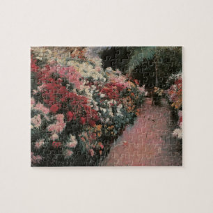 Chrysanthemums by Dennis Bunker Miller, Fine Art Jigsaw Puzzle
