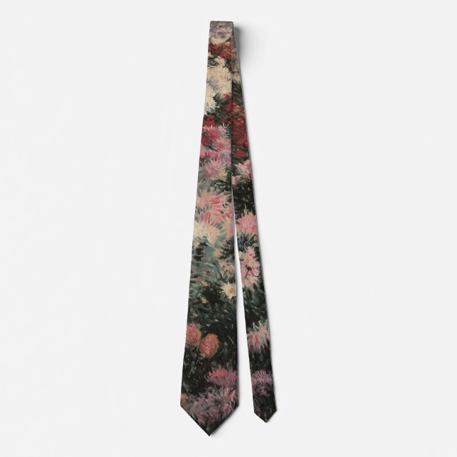 Chrysanthemums by Dennis Bunker Miller, Fine Art Tie (Front)