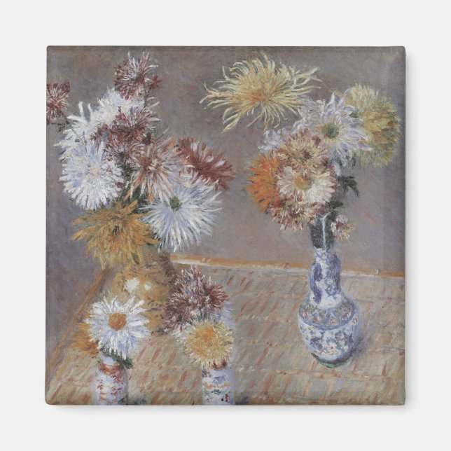 Chrysanthemums by Gustave Caillebotte Magnet (Front)