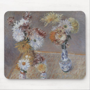 Chrysanthemums by Gustave Caillebotte Mouse Mat