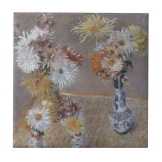 Chrysanthemums by Gustave Caillebotte Tile