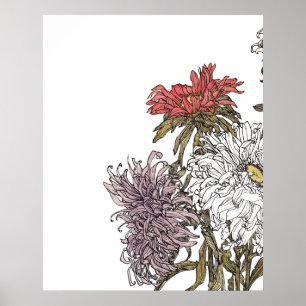 Chrysanthemums by Julie de Graag (1877-1924). Poster