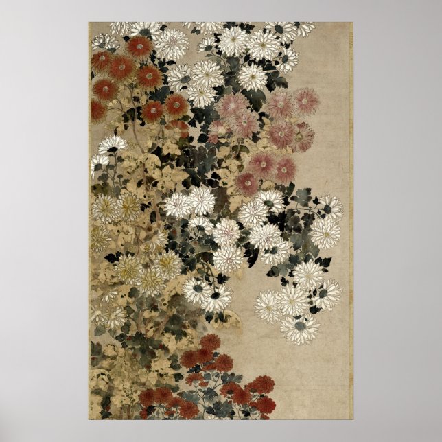 Chrysanthemums by Master of I-nen Seal Poster (Front)