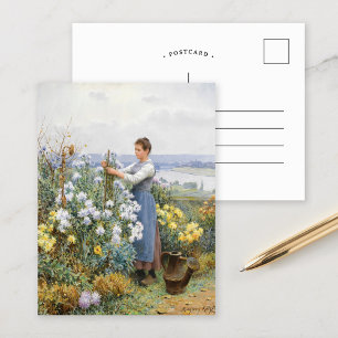 Chrysanthemums   Daniel Ridgway Knight Postcard