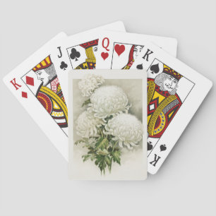 Chrysanthemums – Elegant Vintage Botanical Playing Cards