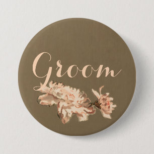 Chrysanthemums in a Bottle Groom Button