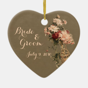 Chrysanthemums in a Bottle Wedding Ornament