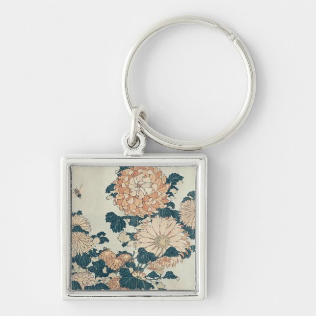 Chrysanthemums Key Ring (Front)
