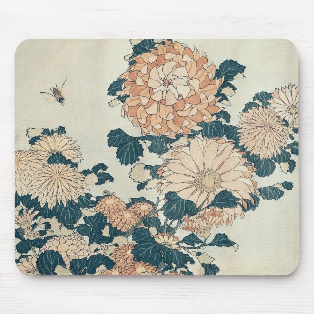 Chrysanthemums Mouse Mat (Front)
