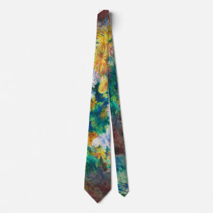 Chrysanthemums - Pierre-Auguste Renoir Tie