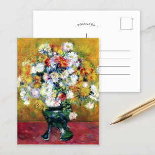Chrysanthemums   Renoir Postcard