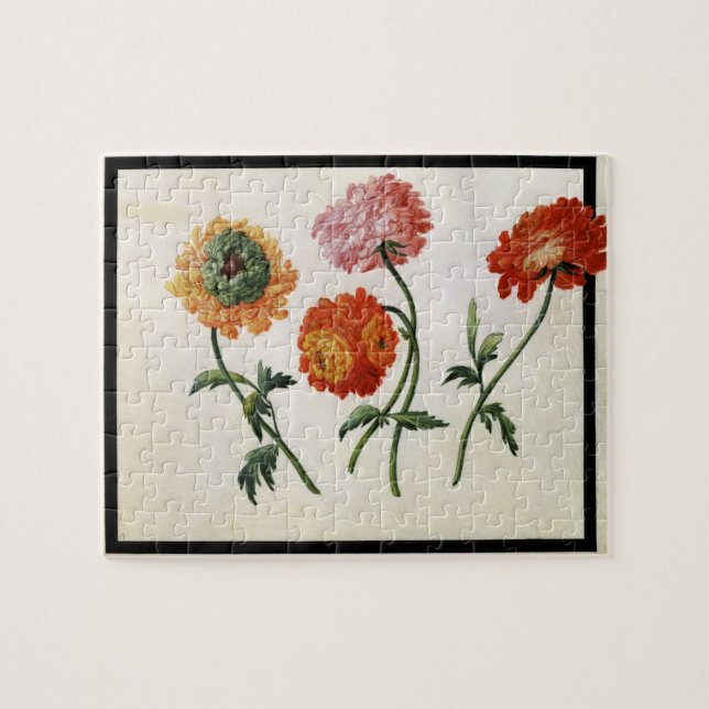 Chrysanthemums (w/c on paper) jigsaw puzzle (Horizontal)