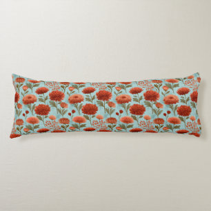 Chrysanths Bouquet Floor Décor Coastal Couch Body Cushion