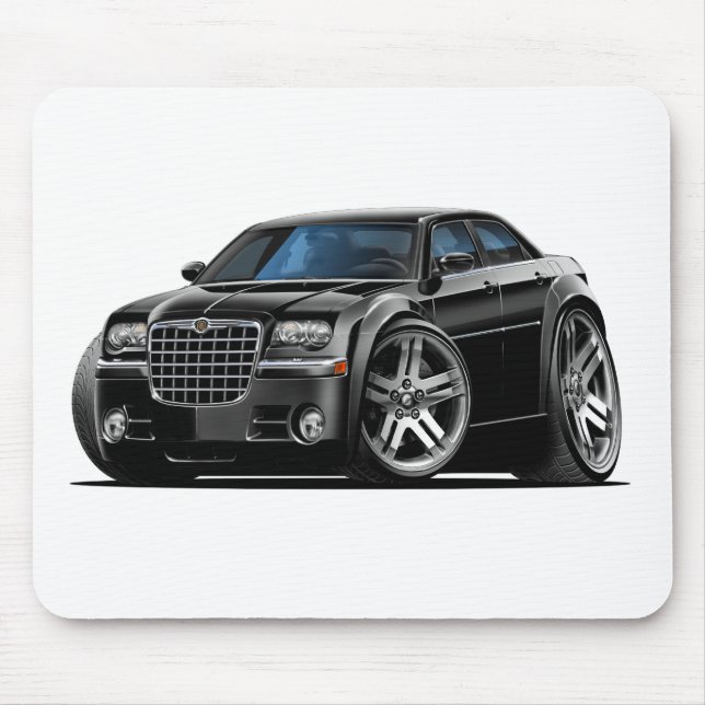 Chrysler 300 Black Car Mouse Mat (Front)