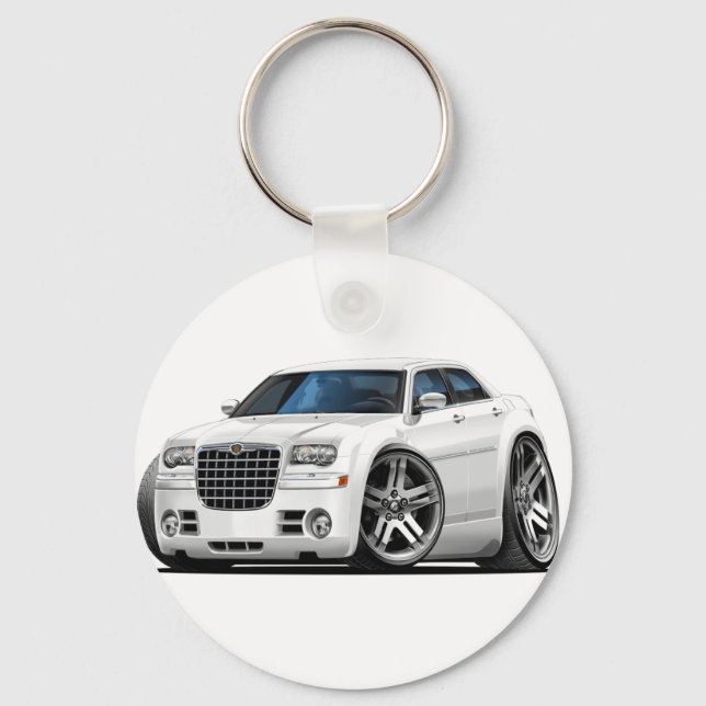 Chrysler 300 White Car Key Ring (Front)