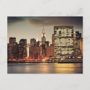 Chrysler Building and NYC Skyline Postcard