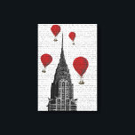 Chrysler Building and Red Hot Air Balloons Canvas Print<br><div class="desc">Transportation & Travel</div>
