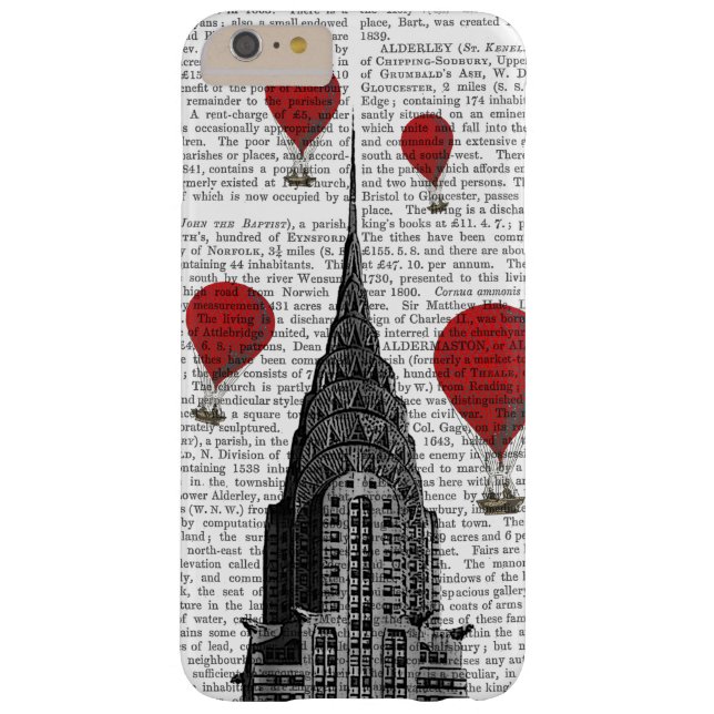 Chrysler Building and Red Hot Air Balloons Case-Mate iPhone Case (Back)
