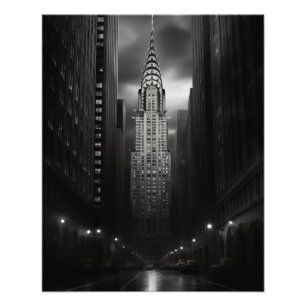 Chrysler Building Black and White  Photo Print