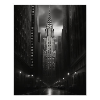 Chrysler Building Black and White  Photo Print