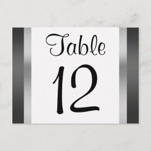 Chrysler Building  Black Silver Table Number Postcard