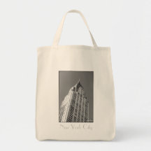 Chrysler Building Canvas Grocery Tote