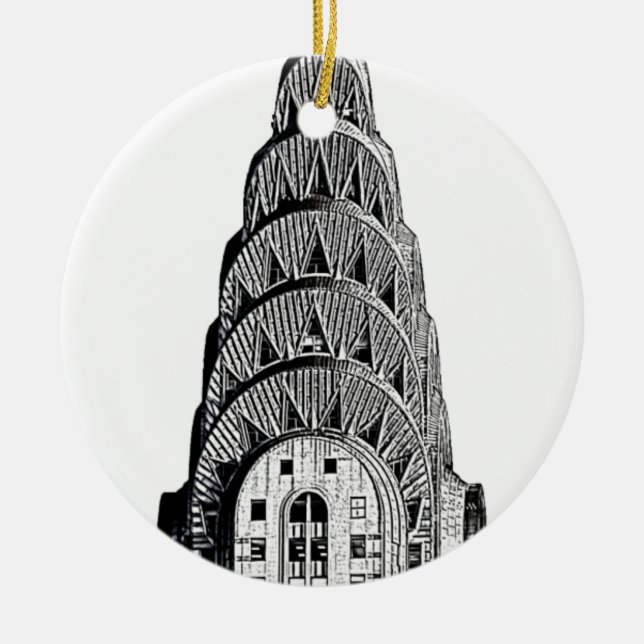 Chrysler Building Dome Ceramic Tree Decoration (Front)