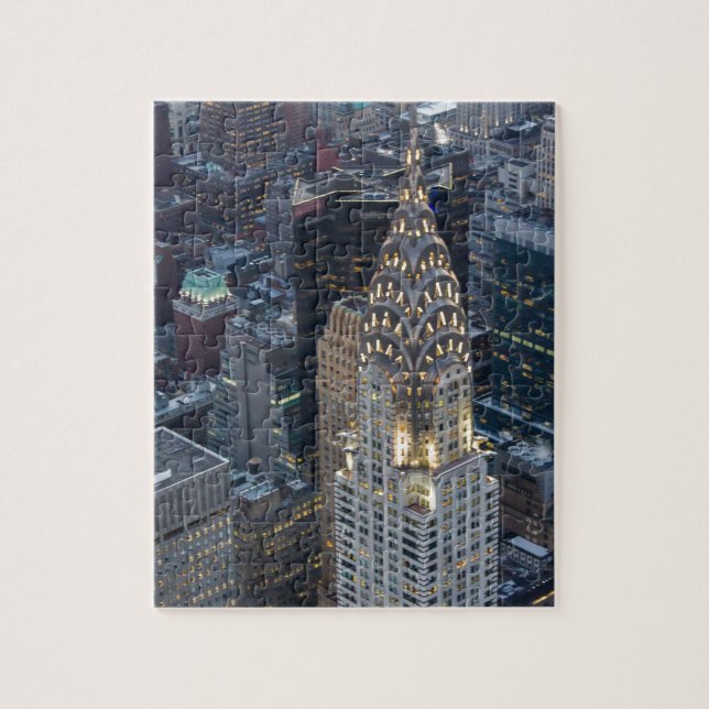 Chrysler Building New York City Aerial Skyline NYC Jigsaw Puzzle (Vertical)