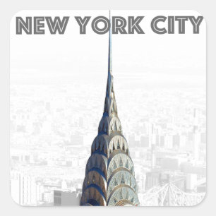 Chrysler Building New York City Square Sticker