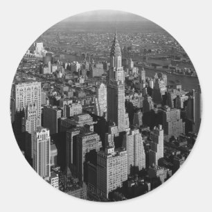 Chrysler Building New York Manhattan Classic Round Sticker