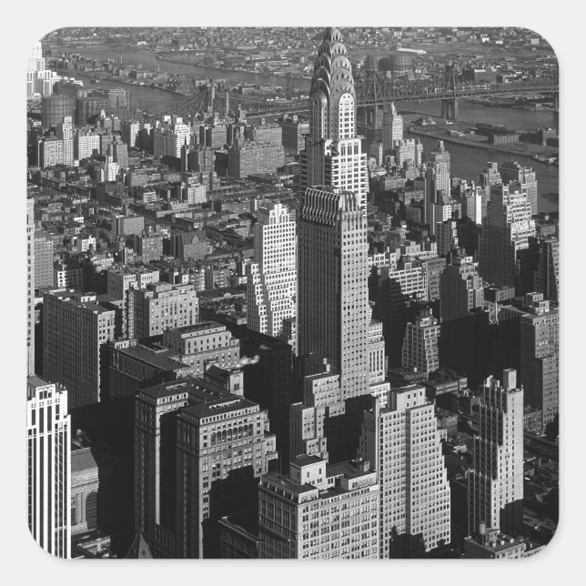 Chrysler Building New York Manhattan Square Sticker (Front)