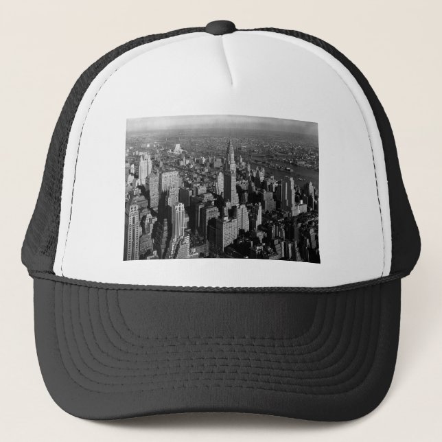 Chrysler Building New York Manhattan Trucker Hat (Front)