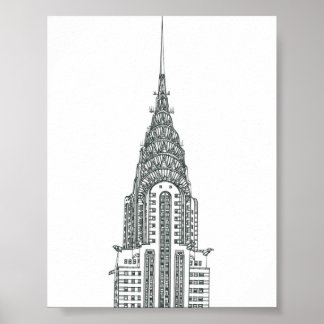Chrysler building poster